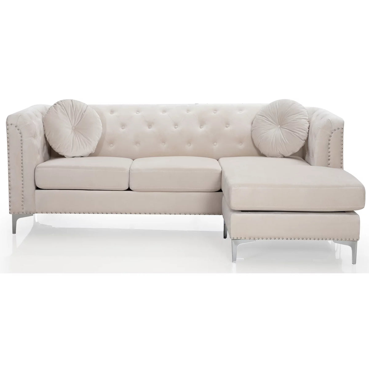 Ivory Sofa Chaise A2870