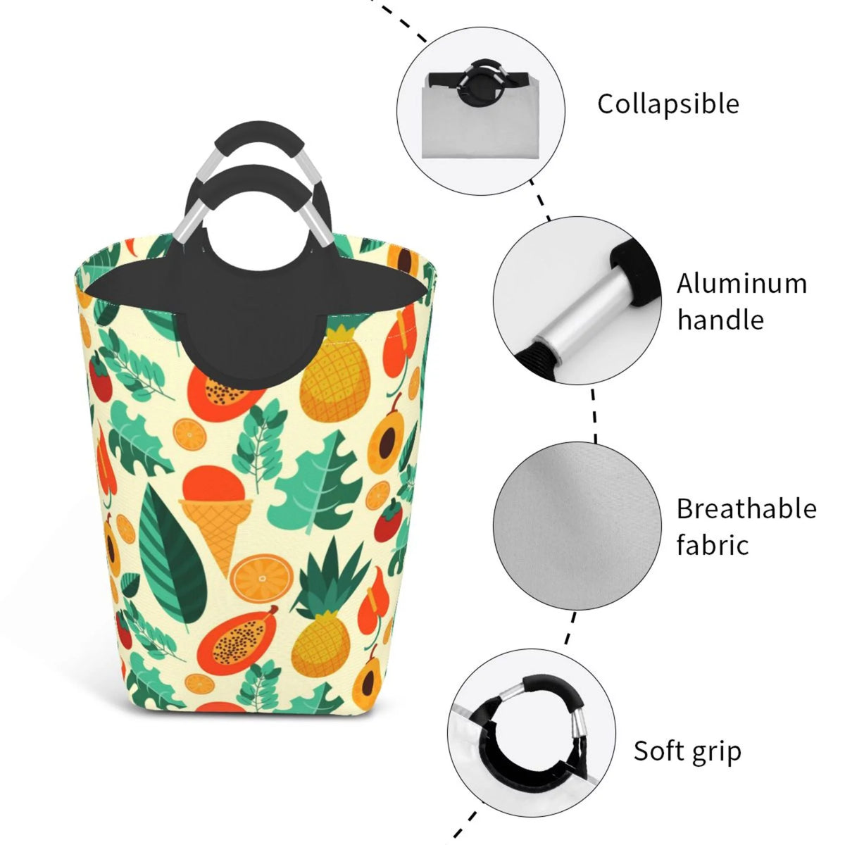 Collapsible Laundry Basket with Handles S282