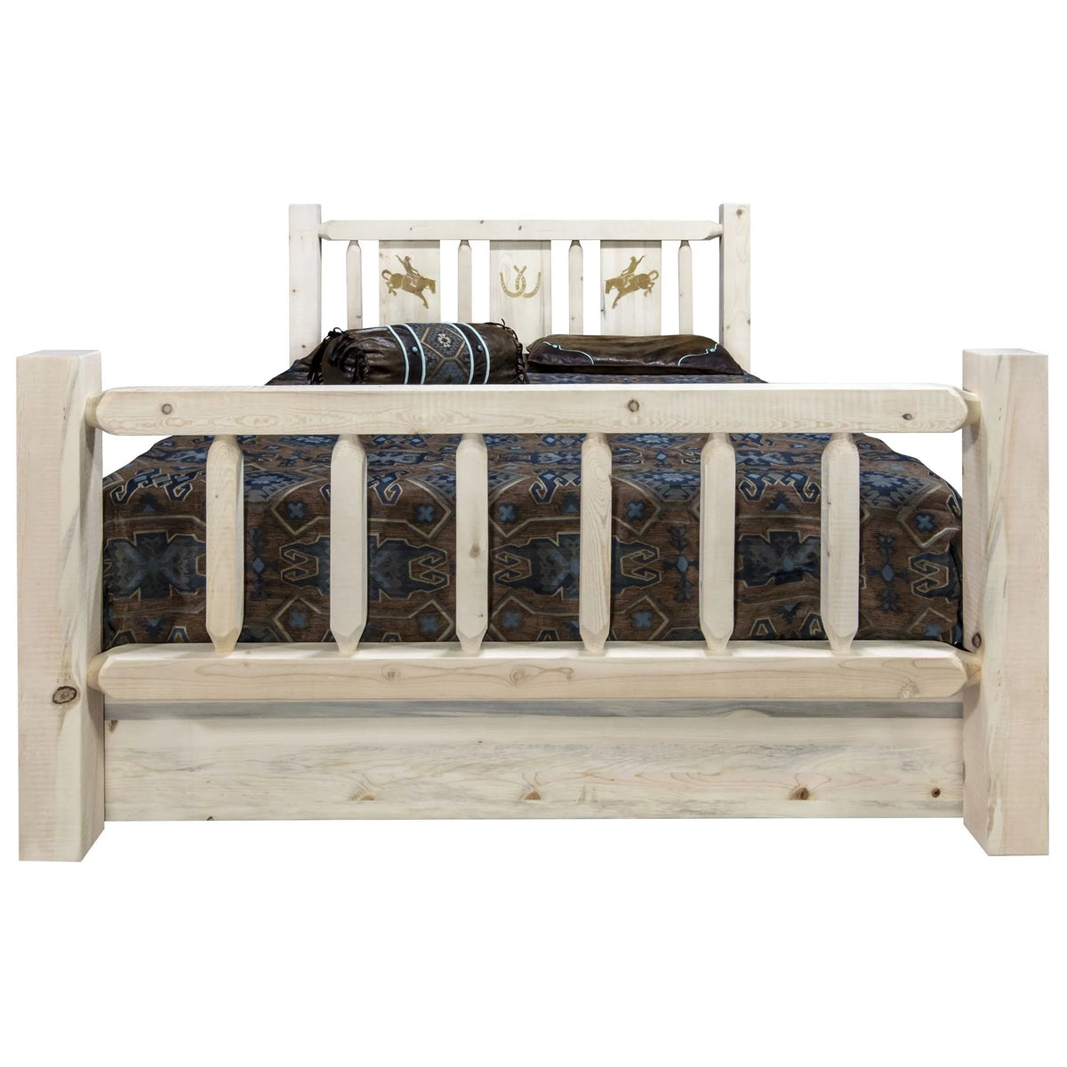 Natural Pine Wood Twin Storage Bed I249
