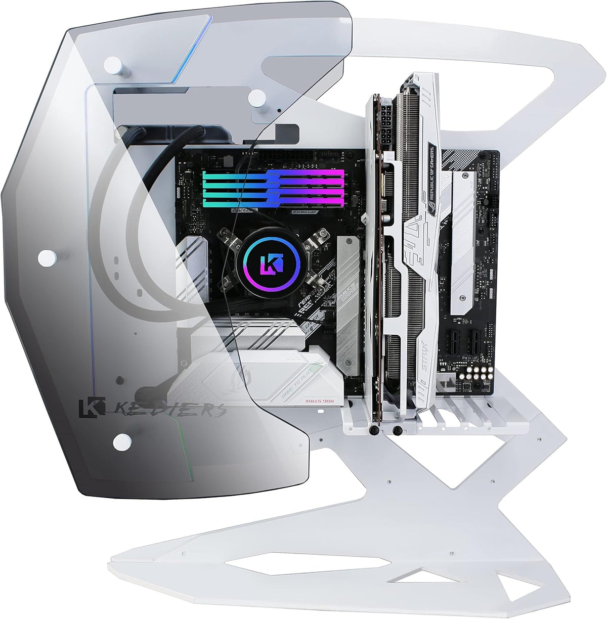 White ATX Mid Tower Gaming Case U13954