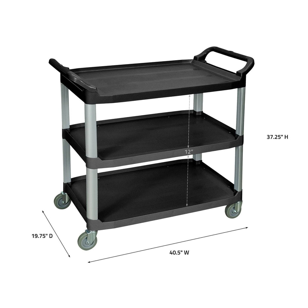Black Three Shelves Utility Cart Y518546