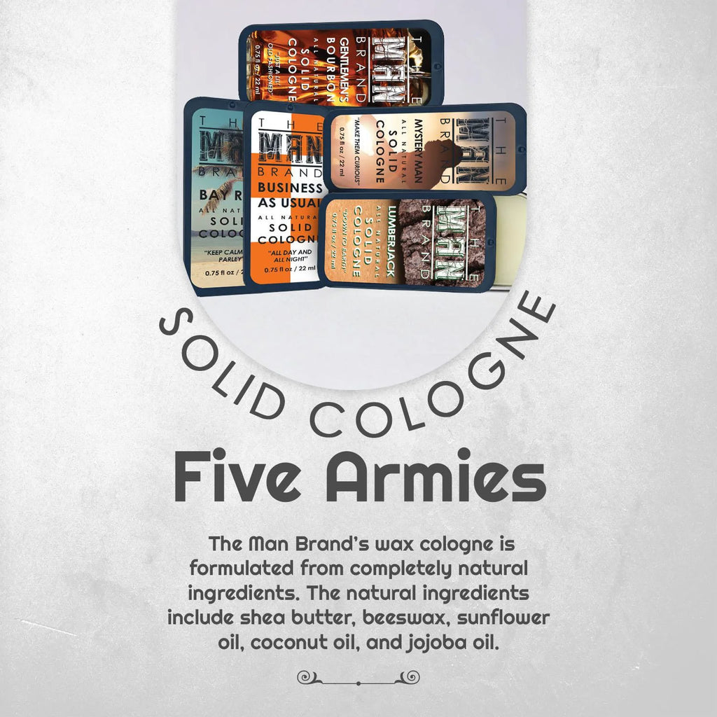 Solid Cologne Sample Pack Set of 5 0.75 oz Q11136