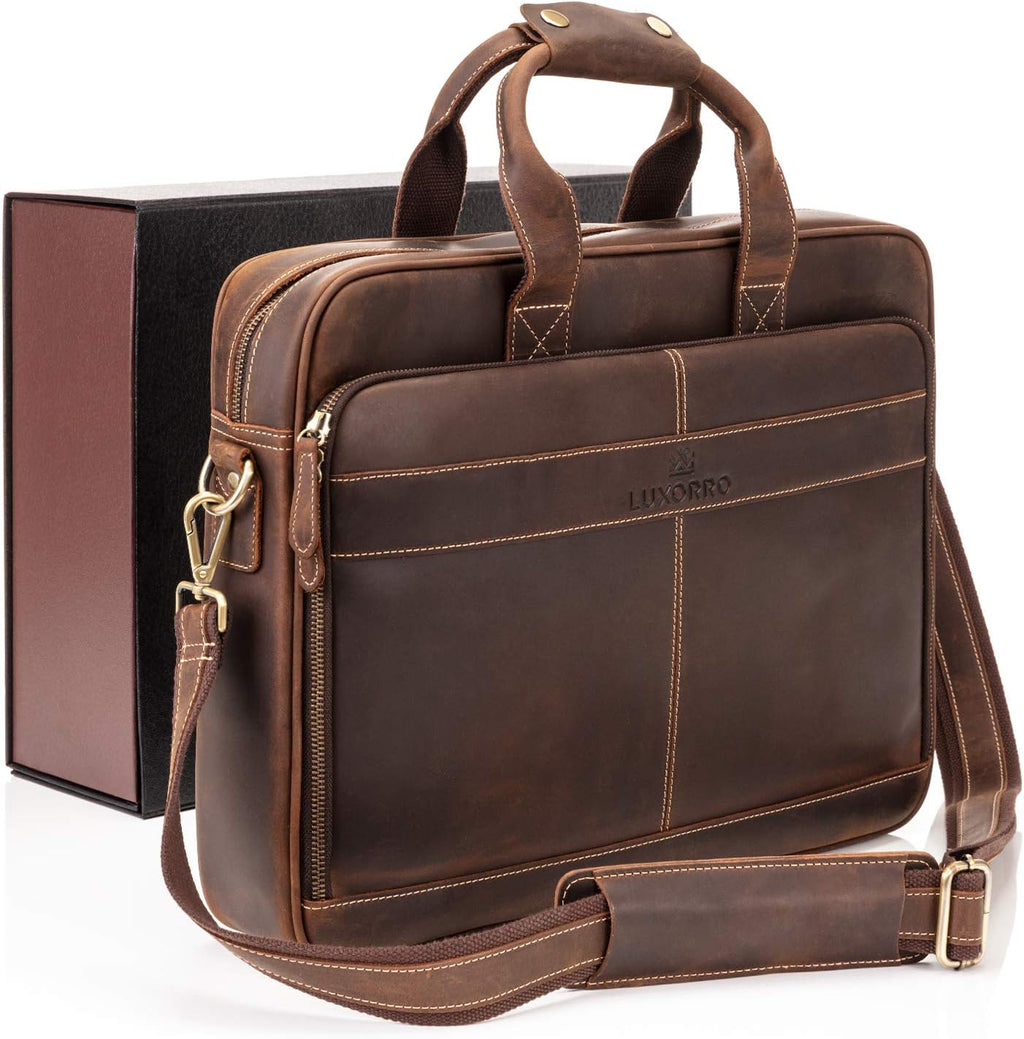 Full Grain Leather Laptop Bag Y4153
