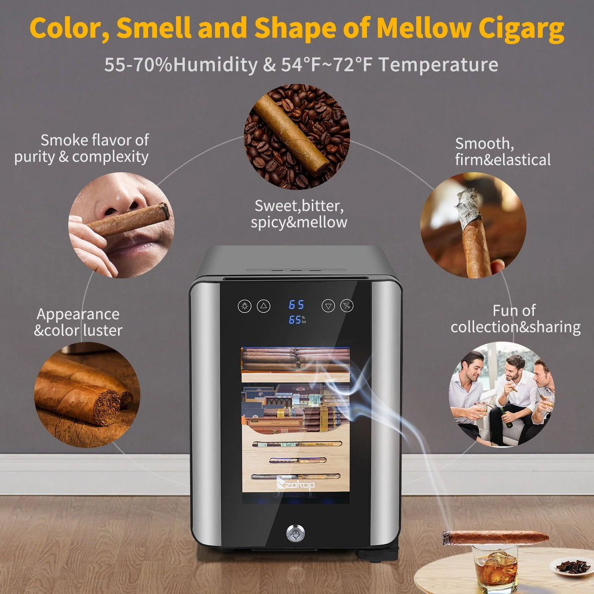25L Electric Cigar Humidor with Digital Hygrometer E472