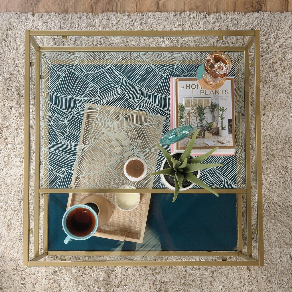 Coffee Table, Satin Gold Finish N36034