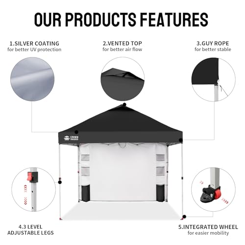 10x10 Pop Up Canopy Tent with Sidewall U849