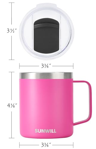 14 oz Vacuum Insulated Stainless Steel Coffee Mug with Lid X151