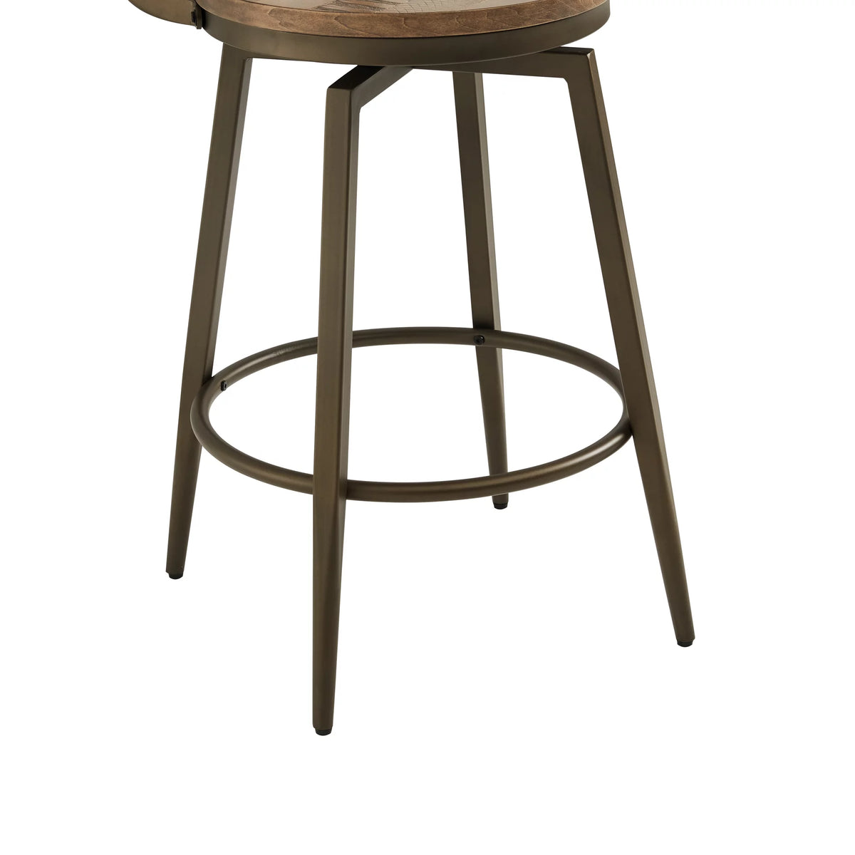 26" Swivel Counter Height Bar Stools Set of 3 Wood X542488
