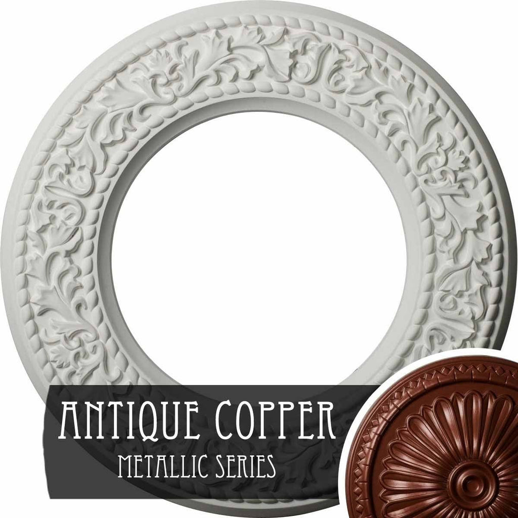Blackthorn Ceiling Medallion Hand-Painted Polished Copper L12097