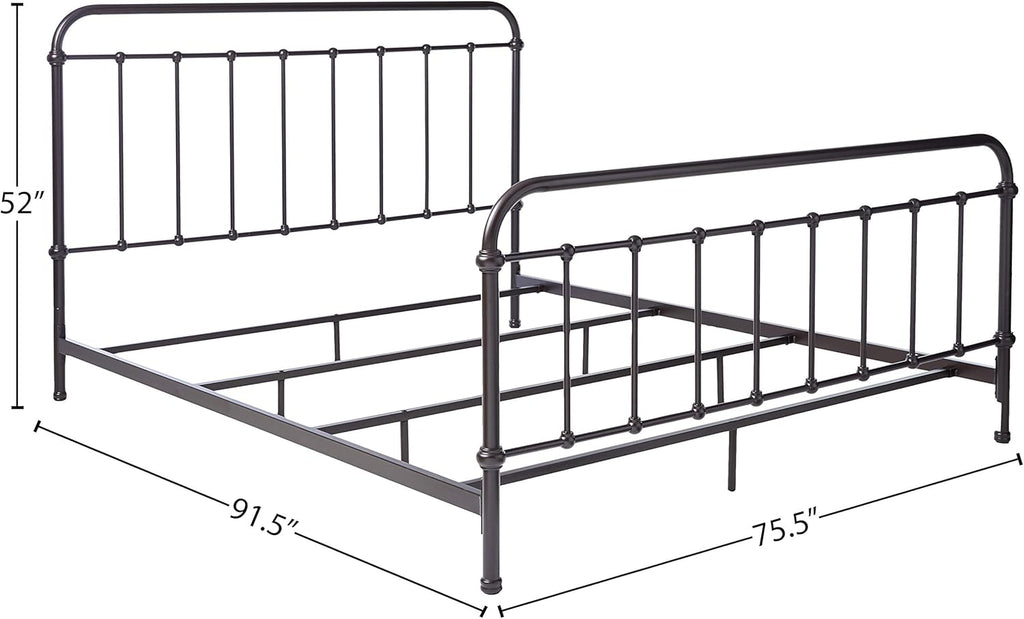 California King Metal Bed Dark Bronze R85898