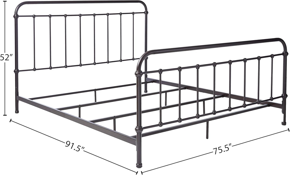 California King Metal Bed Dark Bronze R85898