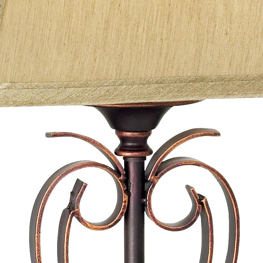 Traditional Iron Bronze Table Lamps Set of 2 G98565