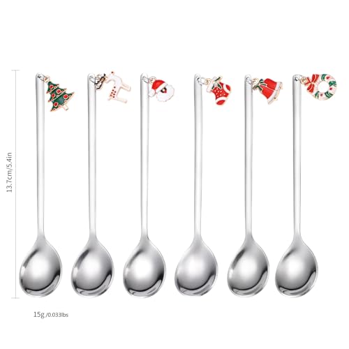 Silver Stainless Steel Dessert Spoons 6 Pieces E49047