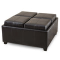 Bonded Leather Storage Ottoman S8177