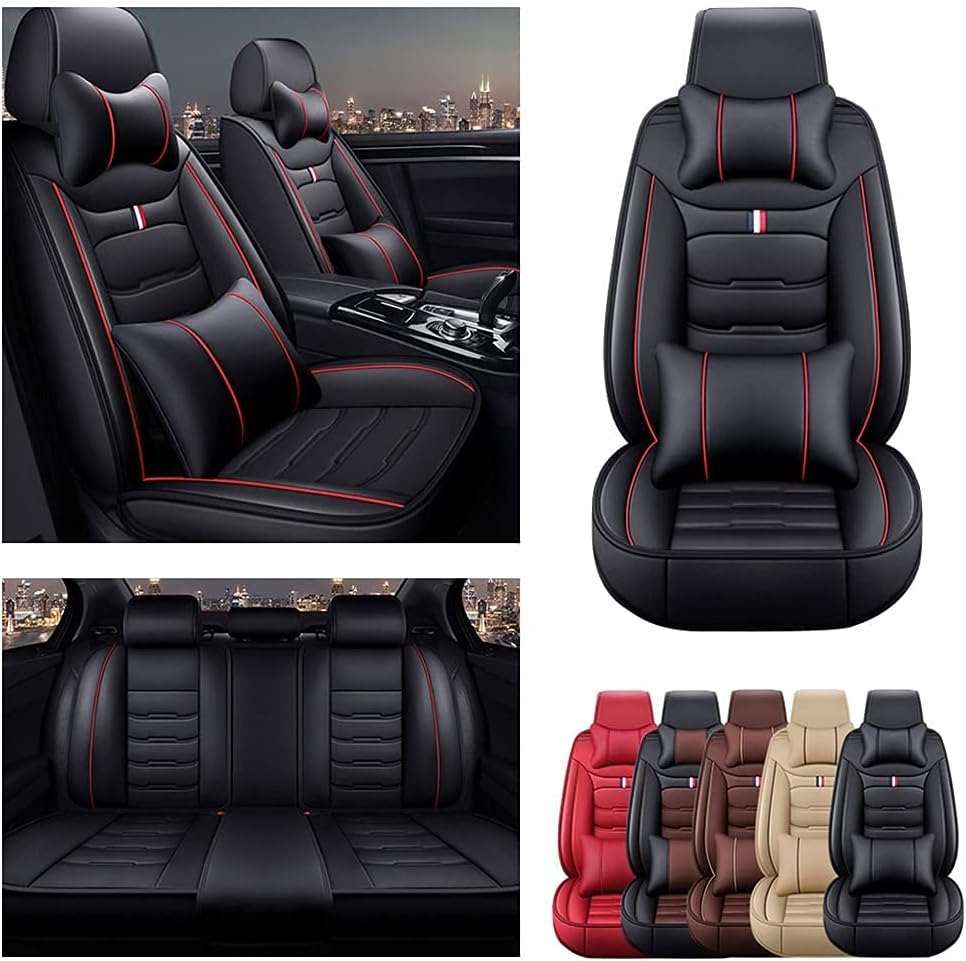 Brown Car Seat Covers with Headrest Backrest Cushions Z204