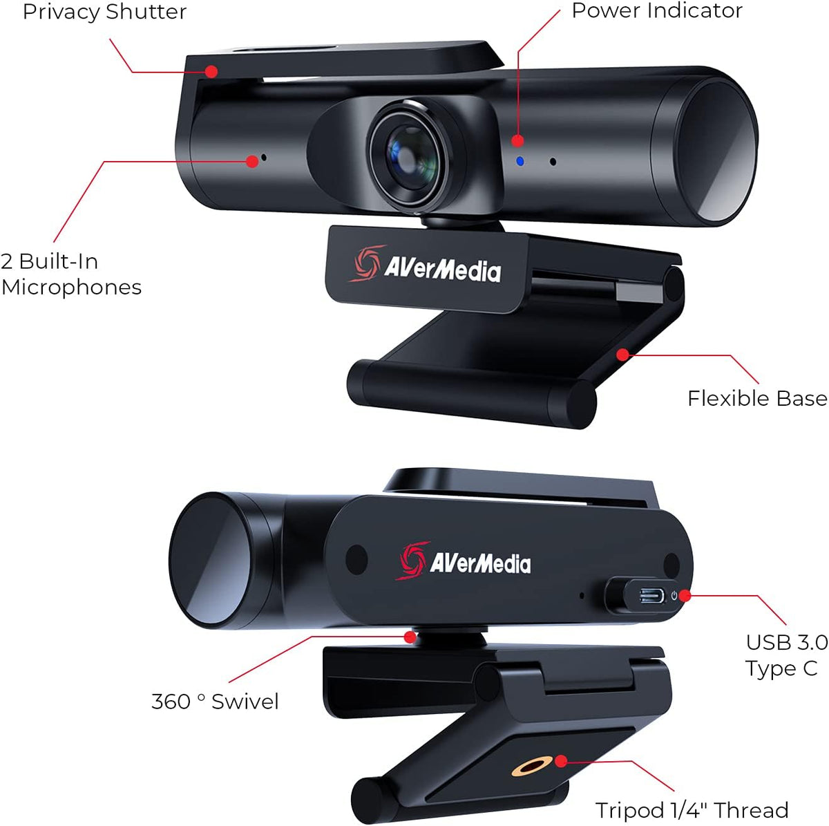 4K UHD Webcam with Microphone S4355