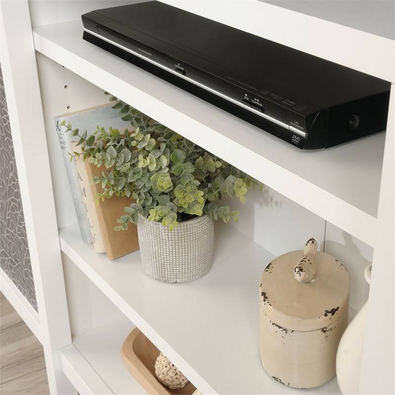 Soft White Wood TV Stand Cabinet L522