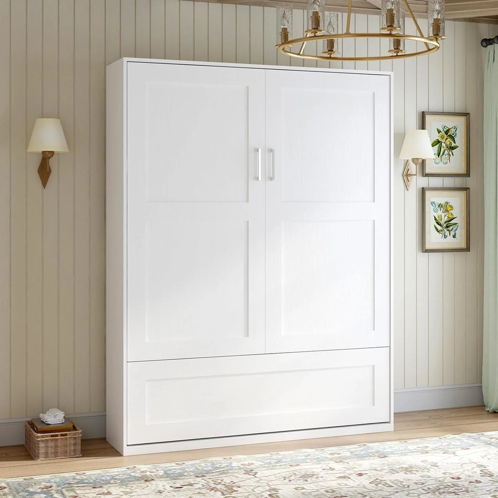 Murphy Bed with Wardrobe White H814688
