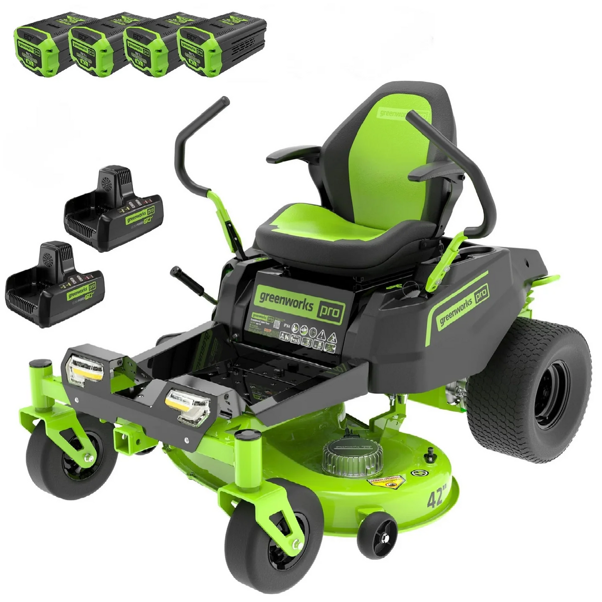 60V 42" Electric Zero Turn Mower with 8 Ah Batteries Y5264
