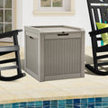 32 Gallon Waterproof Resin Rattan Deck Box E9811