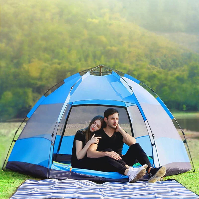 Automatic Camping Tent Double Layer Waterproof UV Protected Large Outdoor X438308