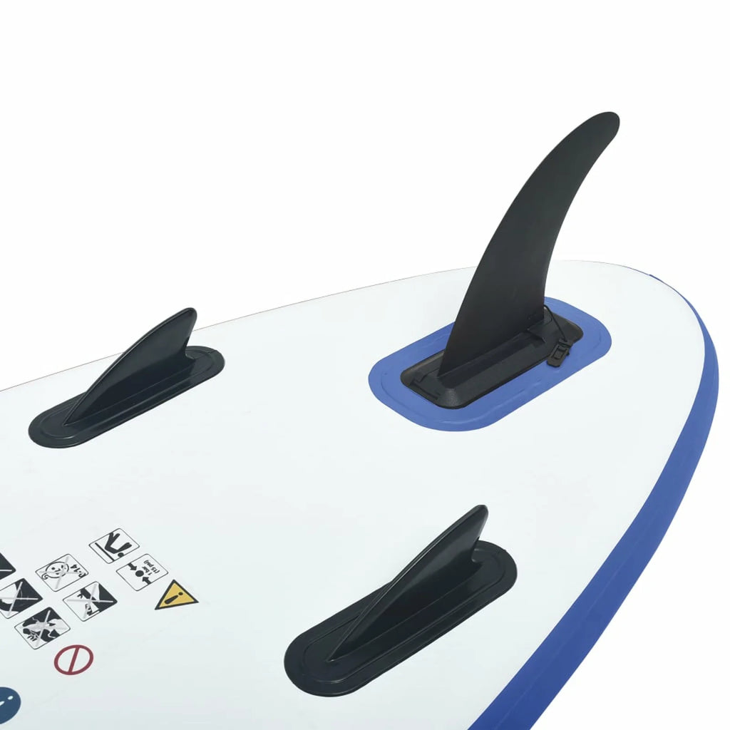 Inflatable Blue and White Paddle Board Set D4763