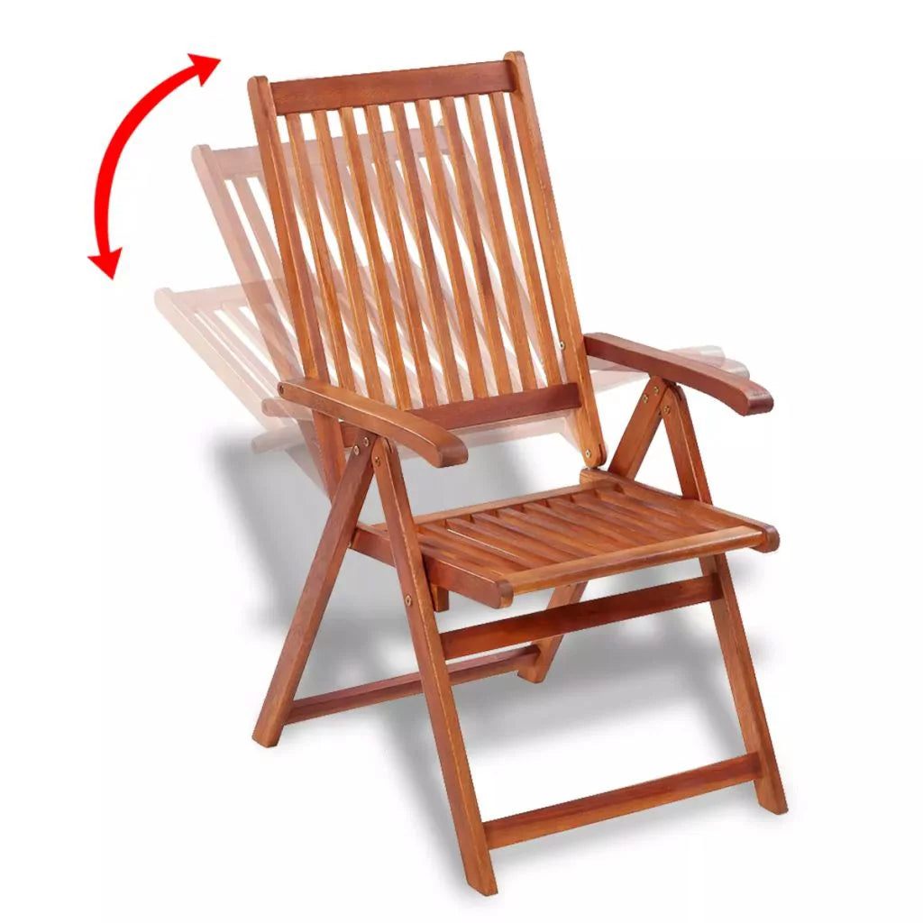 Folding Garden Chairs 2 pcs Solid Acacia Wood Brown U662104