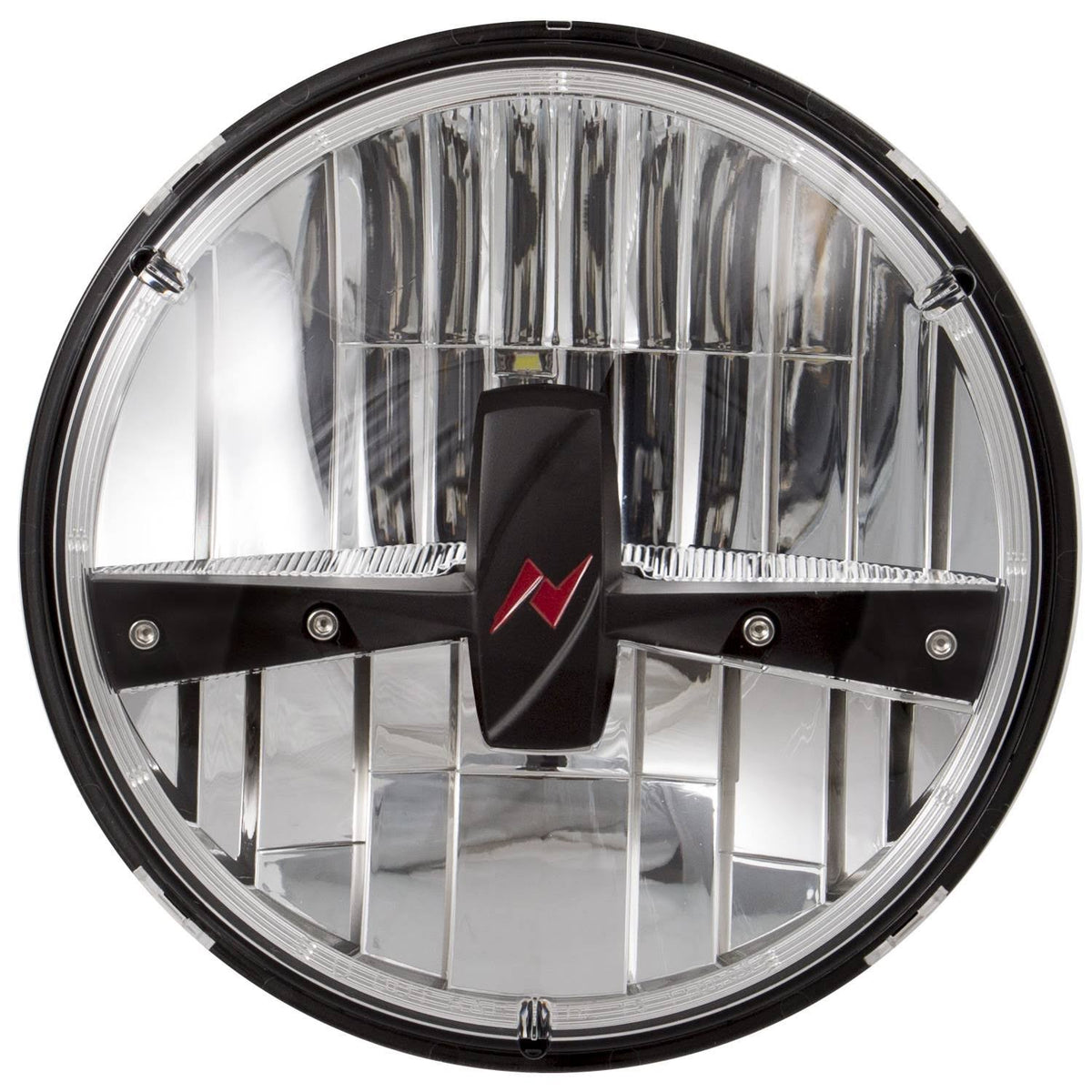 7" Round LED Headlight Black (Pair) V375