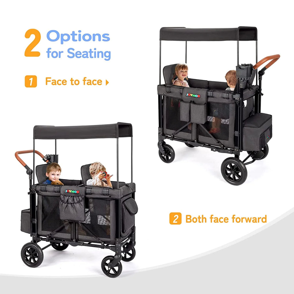 Double Stroller Wagon with 5 Point Harness Y475