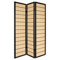 6 ft. Tall 3 Panel Black Shoji Screen W819505