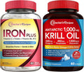 Iron Bisglycinate & Krill Oil 60 Capsules & 60 Softgels R7758