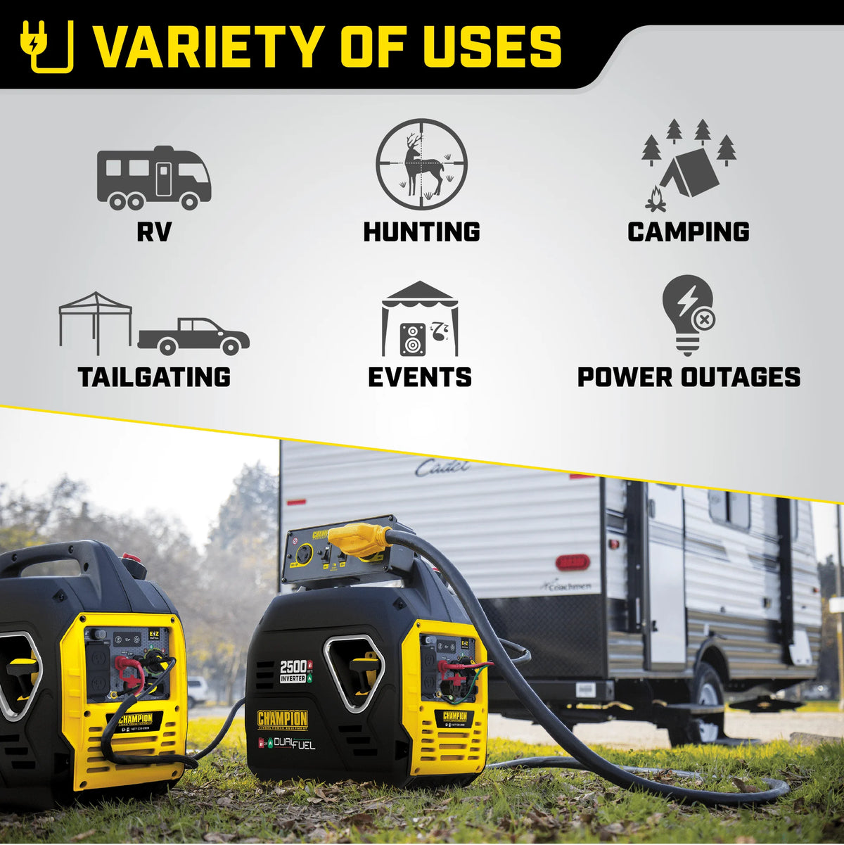 2500-Watt Dual Fuel Inverter Generator F541
