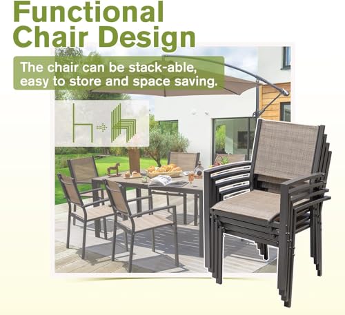 7 Piece Light Grey Patio Dining Set A77636