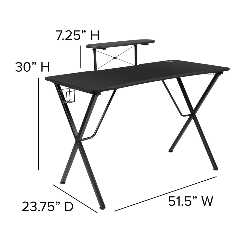 Gaming Desk and Reclining Footrest Chair M239