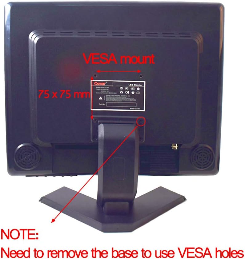 15 Professional CCTV Monitor VGA HDMI AV BNC 4:3 LCD Security Screen 1024x768 C208161