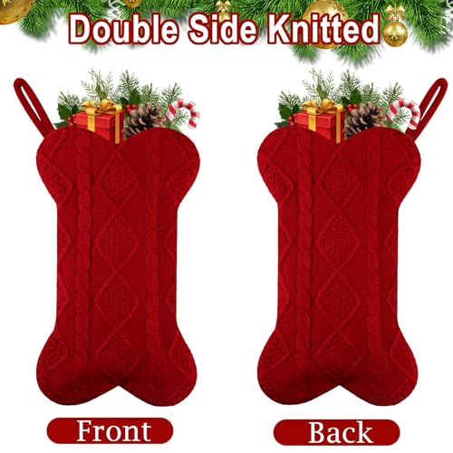18 Inch Knitted Dog Christmas Stocking E256226