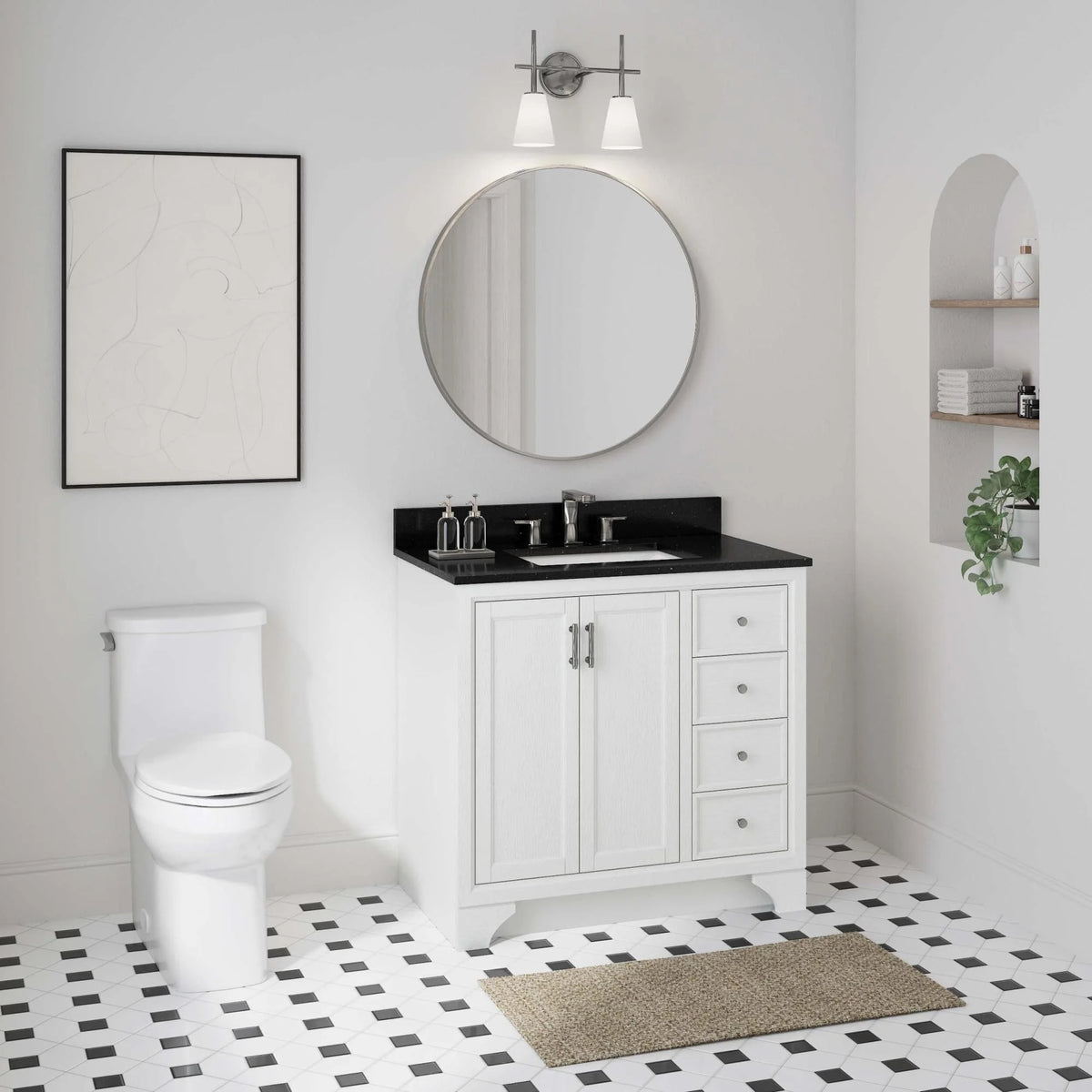 36" Single Free Standing Vanity Cabinet Only P5924