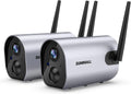 Wireless WiFi Security Camera, Rechargeable Battery Powered, 2PCS G25865