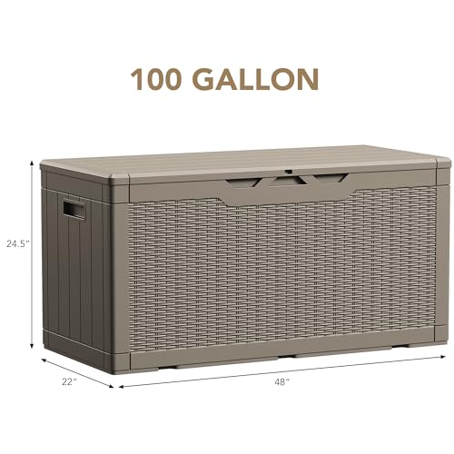 100 Gallon Waterproof Resin Deck Box D575966