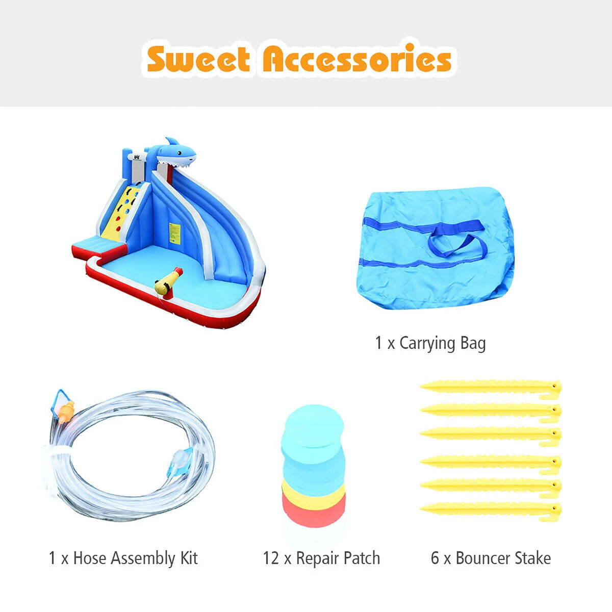 Inflatable Water Slide Bounce House Castle Splash Water Pool C1712