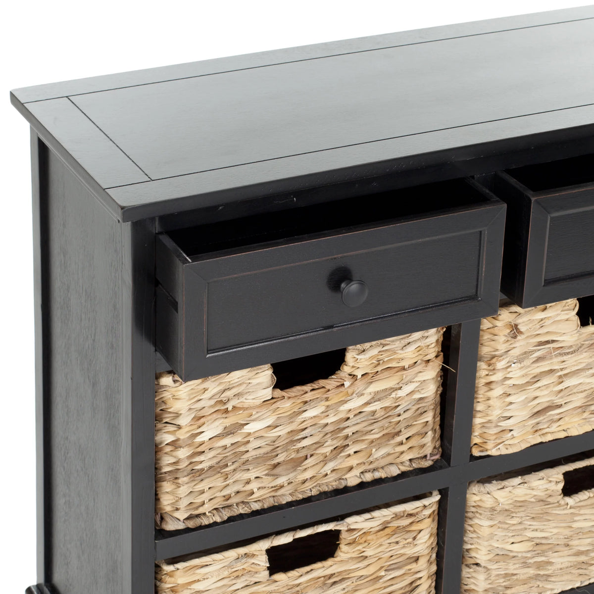 2-Drawer Storage Unit with 4 Wicker Baskets K8716
