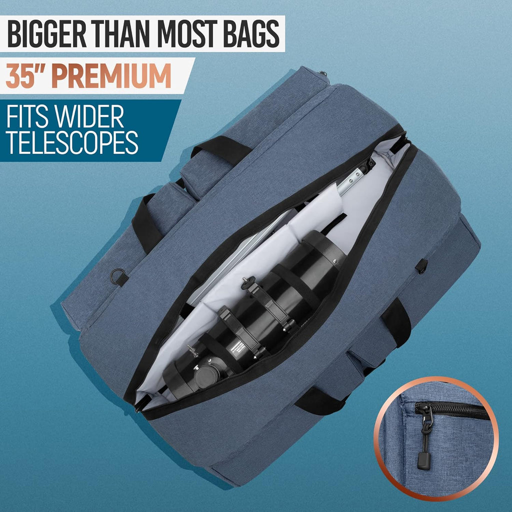 Telescope and Tripod Case/Bag with Padded Accessories Pockets K8761