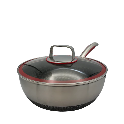 28cm Wok with Glass Lid A36032