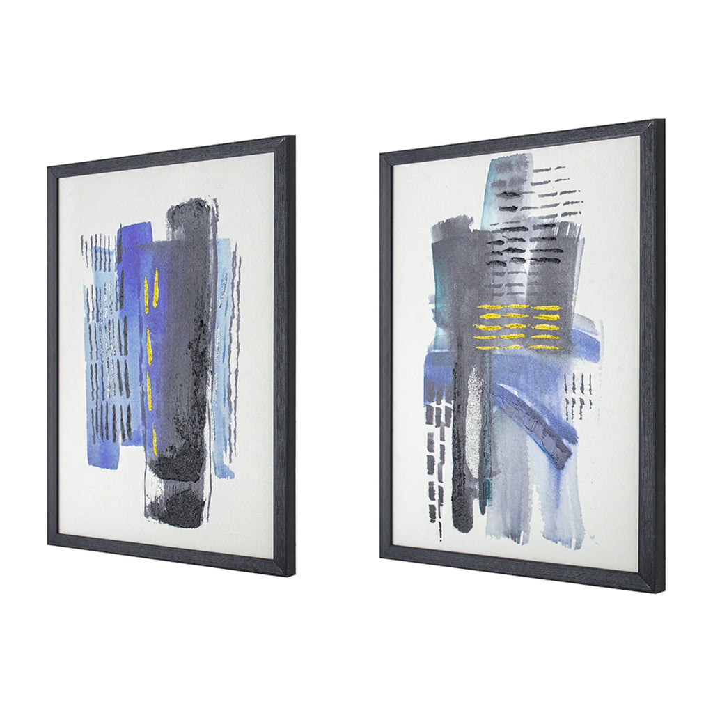 Modern Abstract Framed Wall Art 27.5" x 19.75" 2ct C852021