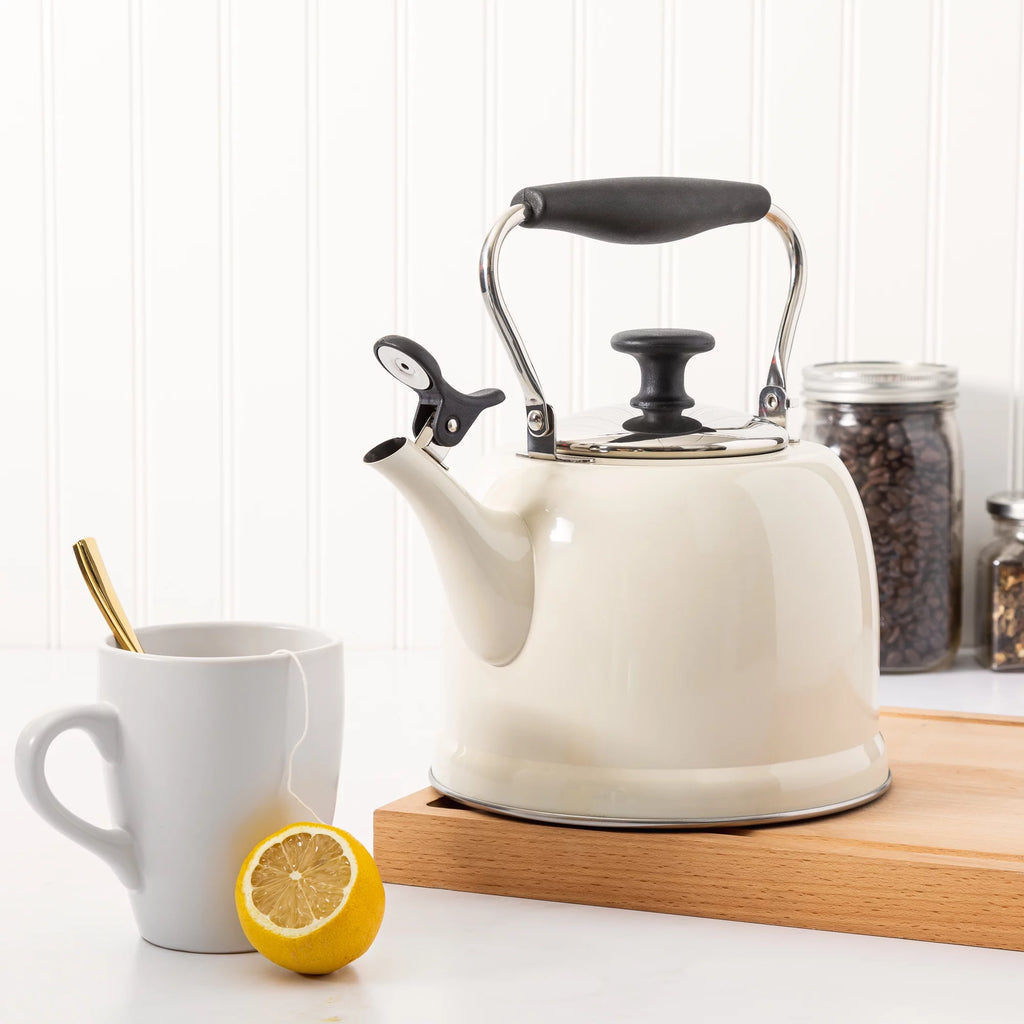 Linen 2.2-Quart Stainless Steel Tea Kettle with Lid B9785