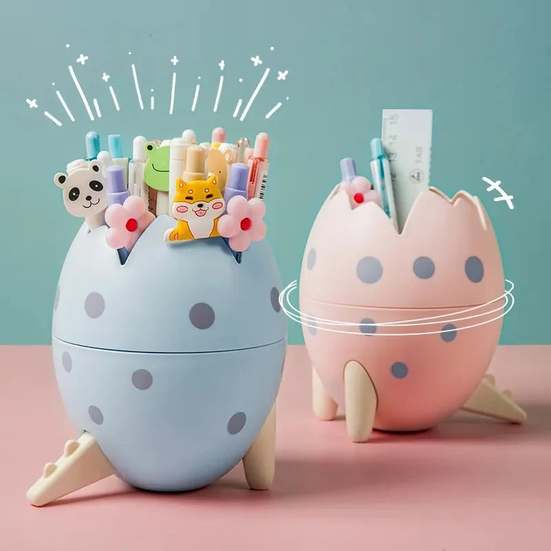 Kawaii Dinosaur Egg Pen Holder Large Capacity Desktop Stationery Storage Box I214555