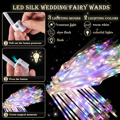 Light up Wedding Wands with Ribbons & Bells U974046