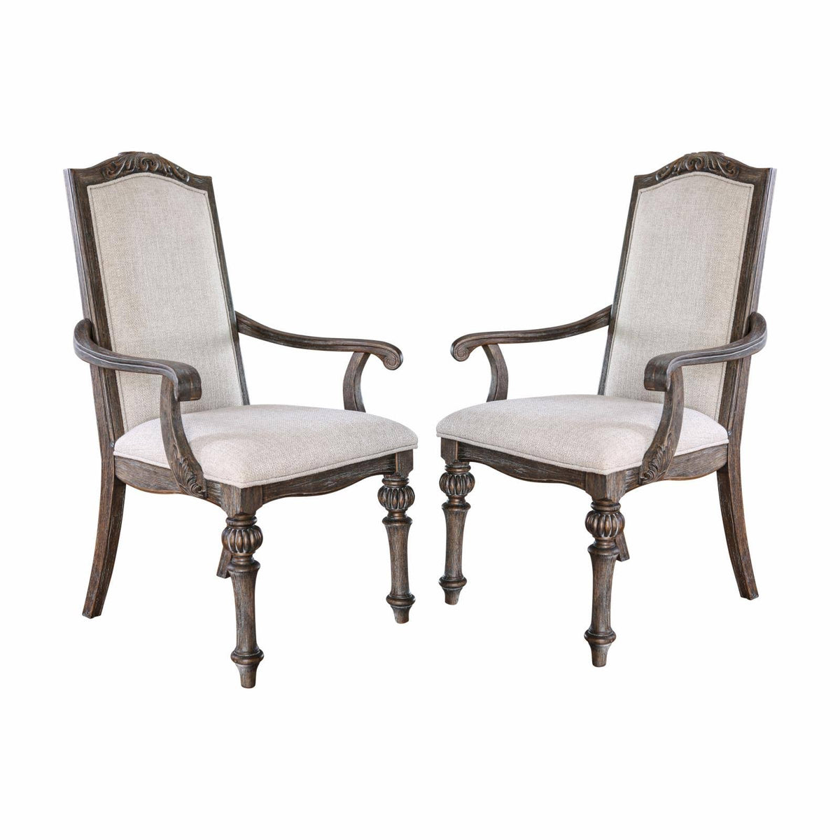 Fabric Arm Chair Set of 2 F40989