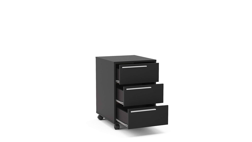 Black 3 Drawer File Cabinet S9419