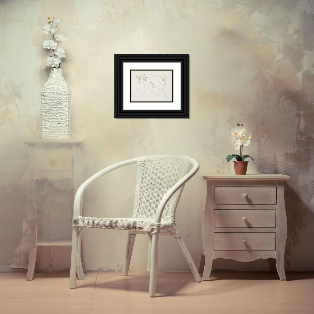 Black Ornate Wood Framed Art Print E7995